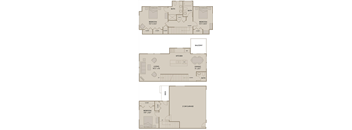3 bed 2.5 Bath 1557 square feet floor plan F